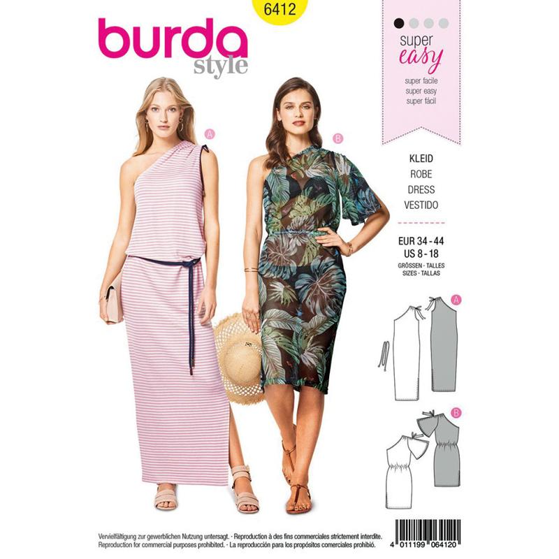 Patron Burda N Deux Robes Femme Facile Tailles Pour