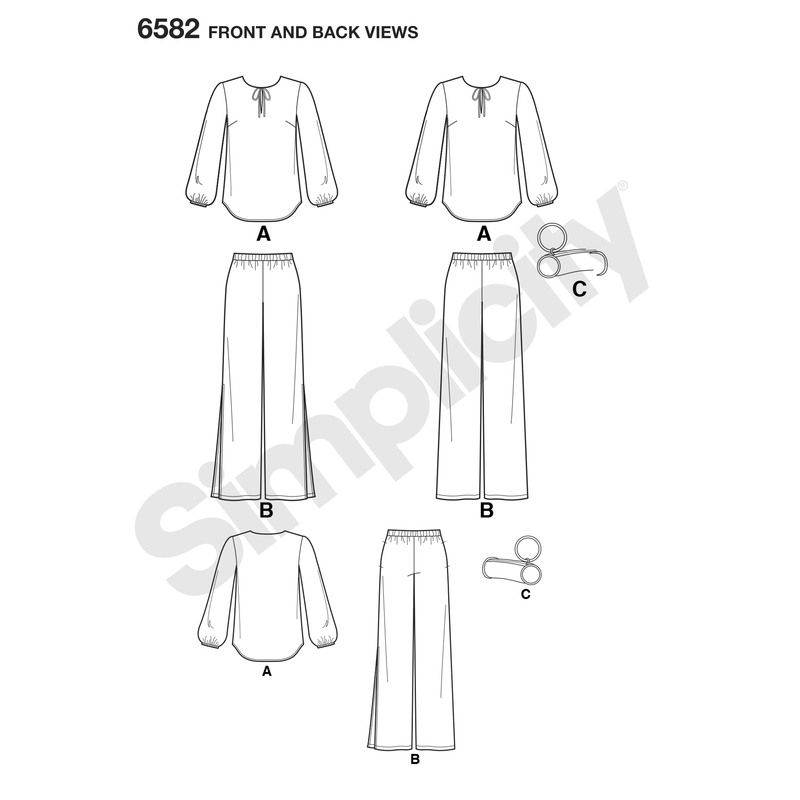 Patron New Look 6582 - Tunique et pantalon