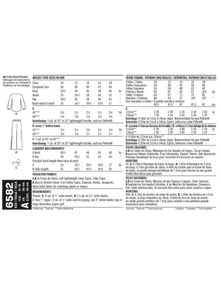 Patron New Look 6582 - Tunique et pantalon