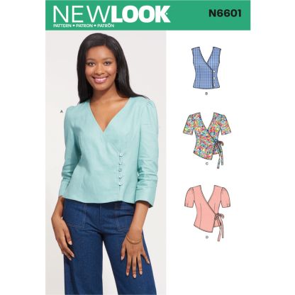 Patron New Look 6601 - Haut en cache cœur