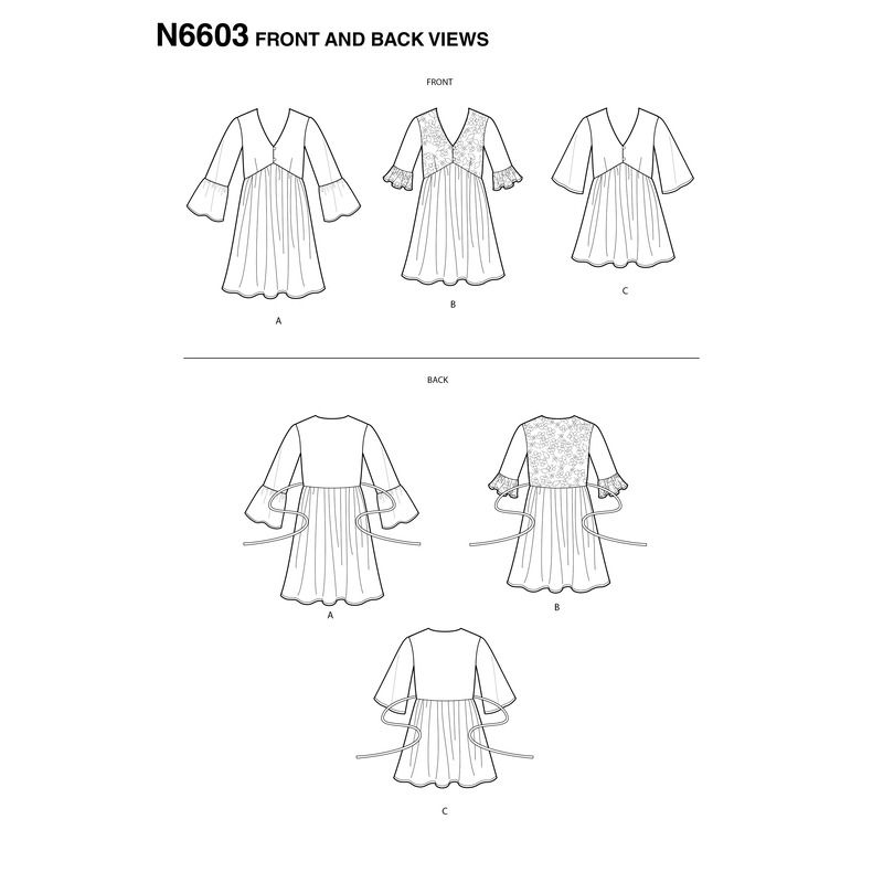Patron New Look 6603 - Blouse