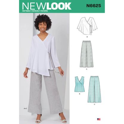 Patron New Look 6625 - Haut et pantalon large