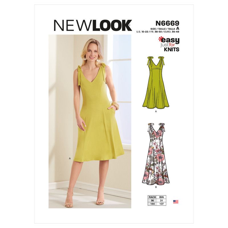 Patron New Look 6669 - Robe couture princesse évasée