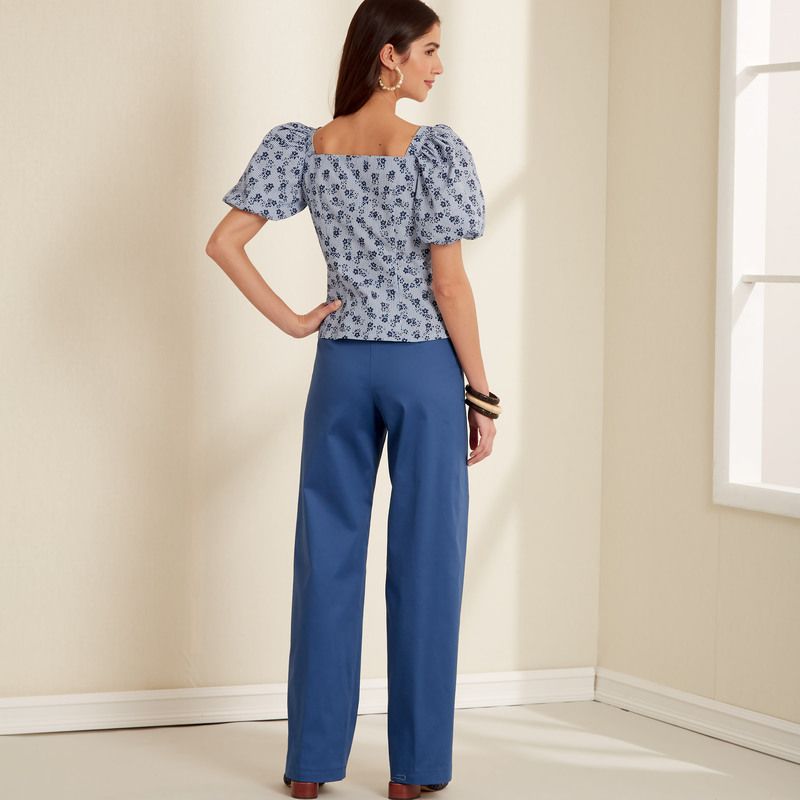 Patron New Look 6678 - Ensemble pantalon et haut manches gigot