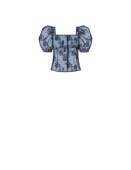 Patron New Look 6678 - Ensemble pantalon et haut manches gigot