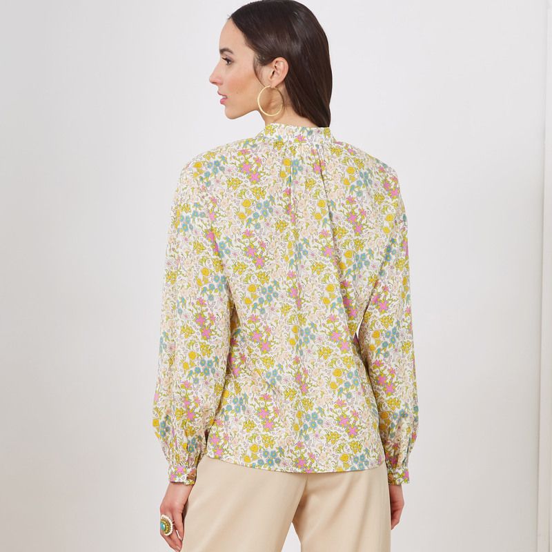 Patron New Look 6704 - Ensemble Blouse col montant et Pantalon bouffant