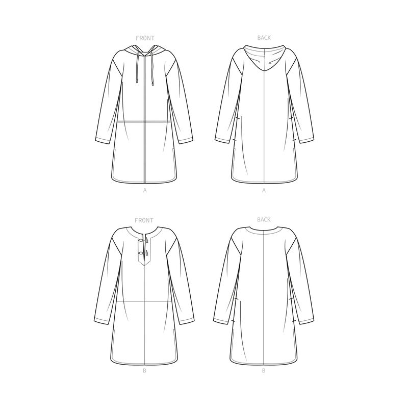 Patron New Look 6706 - Poncho Femme à capuche avec ou sans poches