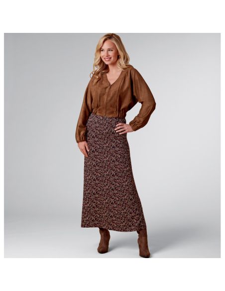 Patron New Look 6710 - Ensemble Femme, Veste zippée et Jupe longue