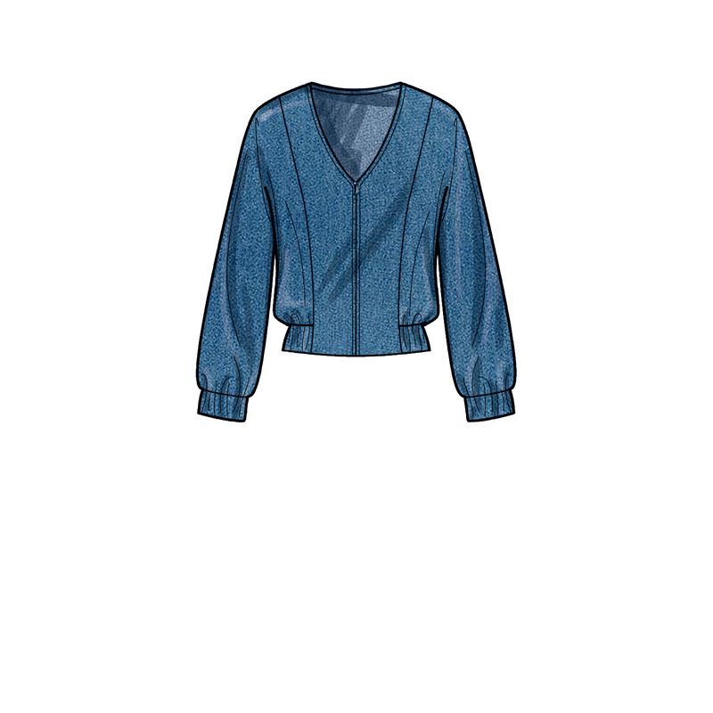 Patron New Look 6710 - Ensemble Femme, Veste zippée et Jupe longue
