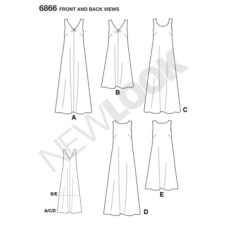 Patron New Look 6866 - Robe