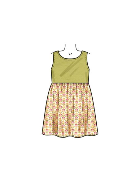 Patron New Look 6784 - Robes et barboteuse pour enfants