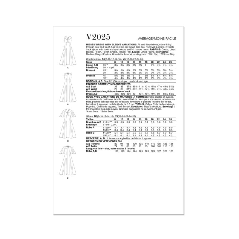 Patron Vogue 2025 B5 - Robe