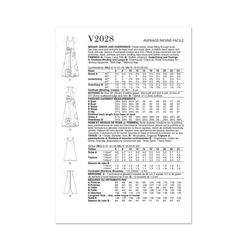 Patron Vogue 2028 U5 - Robe