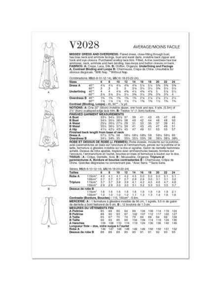 Patron Vogue 2028 U5 - Robe