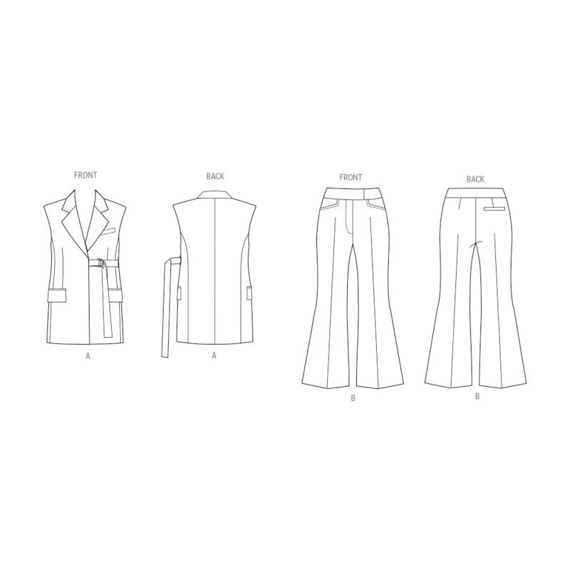 Patron Vogue 2036 H5 - Gilet et pantalon