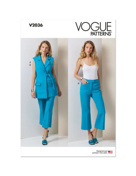 Patron Vogue 2036 U5 - Gilet et pantalon
