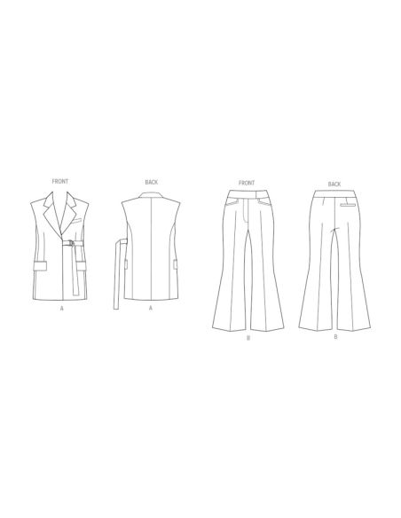 Patron Vogue 2036 U5 - Gilet et pantalon