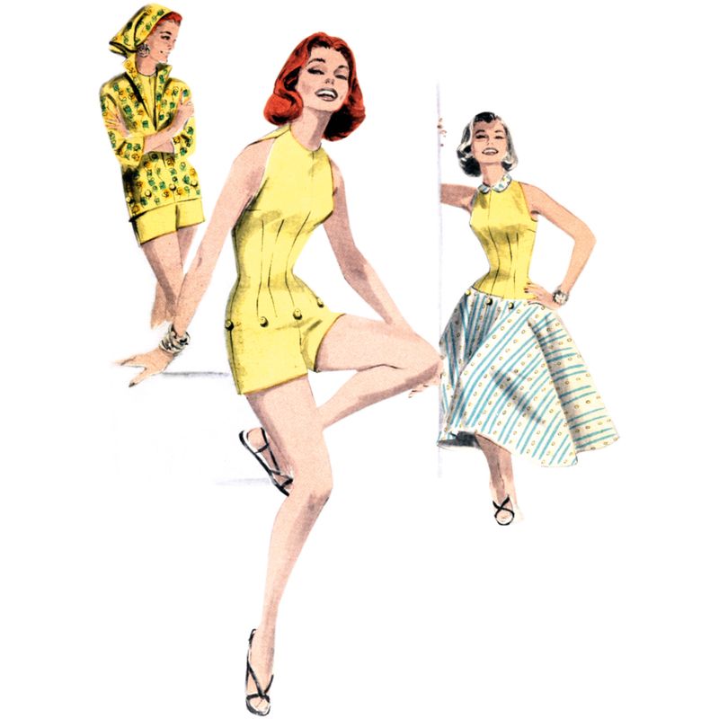 Patron Butterick 6989/H5 - Combi-short, chemisier et jupe