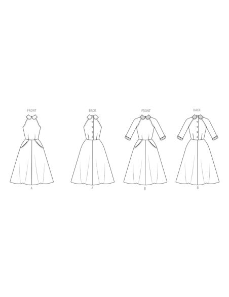 Patron Butterick 6992/D5 - Robe vintage des années 1950