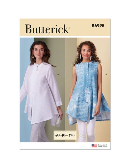 Patron Butterick 6995/Y5 - Hauts à pied de col