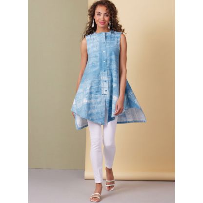 Patron Butterick 6995/Y5 - Hauts à pied de col 2