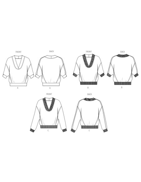 Patron Butterick 6996/Y5 - Hauts amples