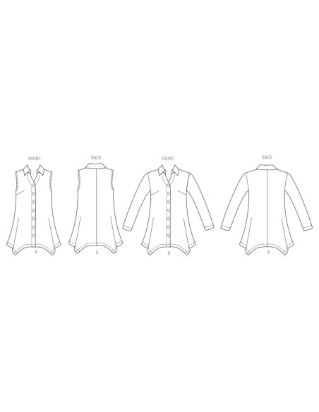 Patron Butterick 6997/BB - Hauts moulants en maille