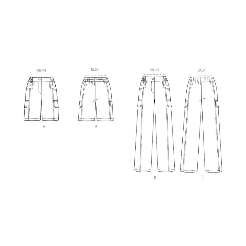 Patron Butterick 6998/Y5 - Short ou pantalon