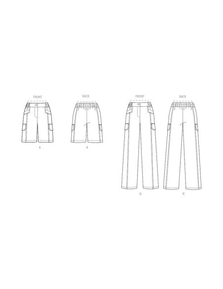 Patron Butterick 6998/Y5 - Short ou pantalon