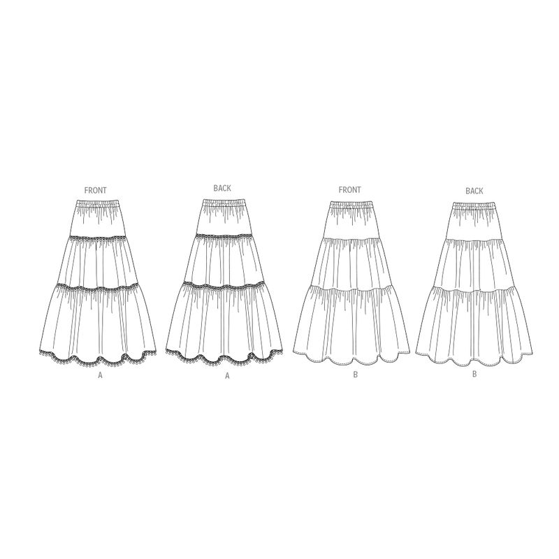 Patron Butterick 6999/Y5 - Jupes amples