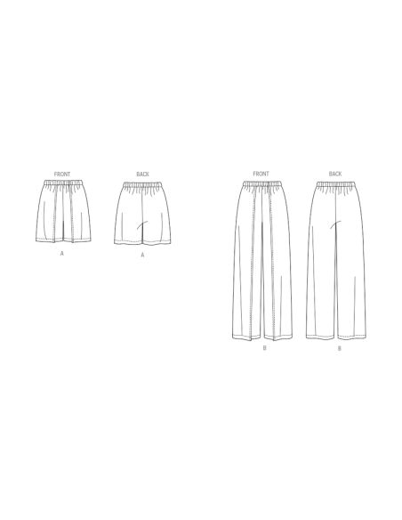 Patron Butterick 7000/Y5 - Short ou pantalon