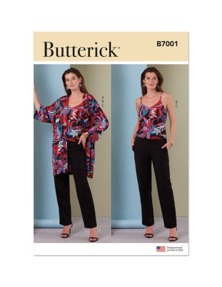 Patron Butterick 7001/U5 - Veste, caraco et pantalon