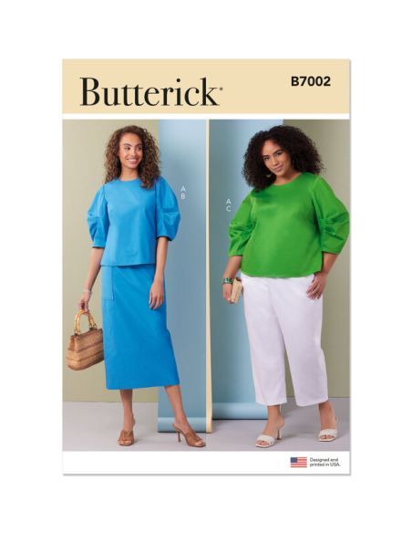 Patron Butterick 7002/BB - Haut, jupe et pantalon