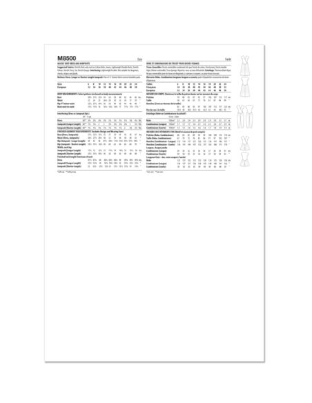 Patron McCall's 8500.U5 - Robe et combinaison
