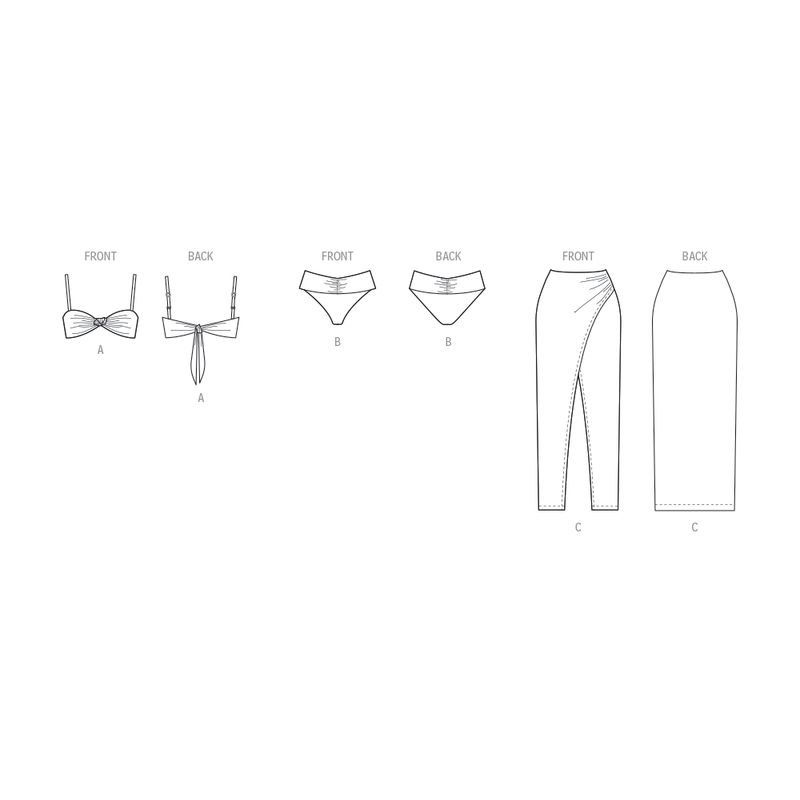 Patron McCall's 8502.D5 -  Bikini et jupe