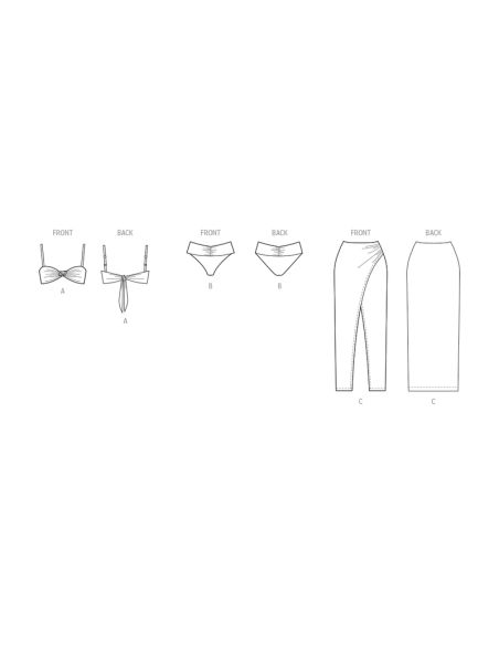 Patron McCall's 8502.R5-  Bikini et jupe