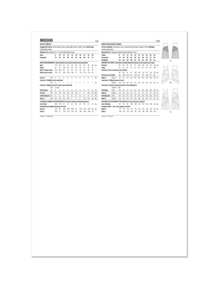 Patron McCall's 8506.Y5 - Robes asymétriques