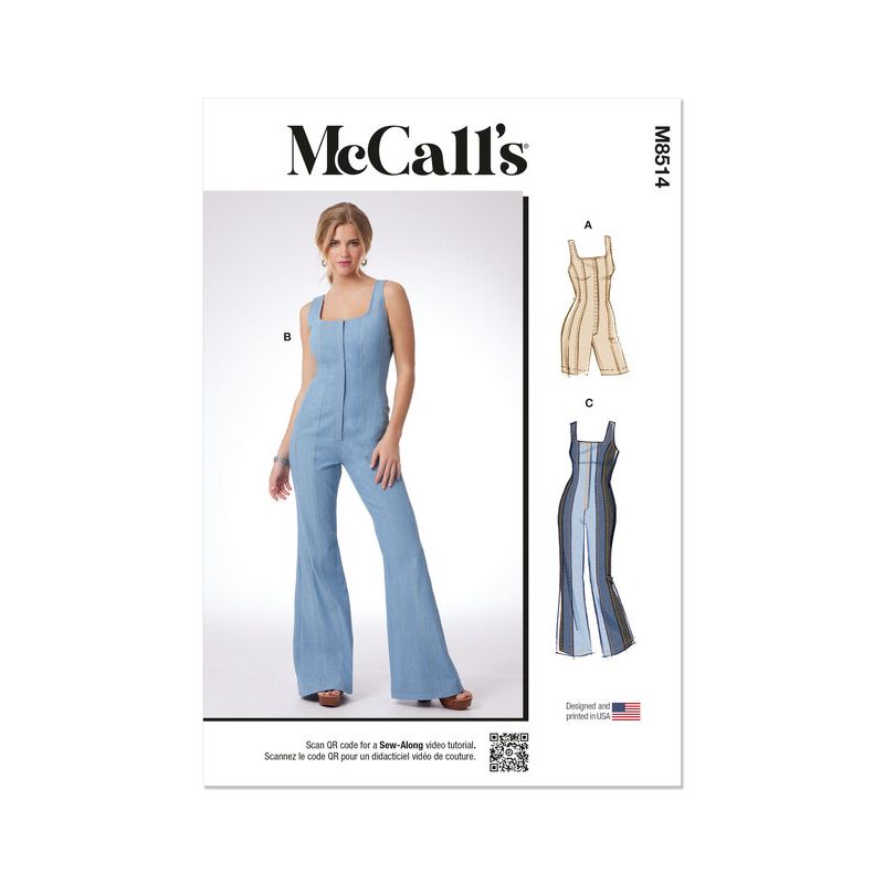 Patron McCall's 8514.BB - Rompers et combinaisons corset