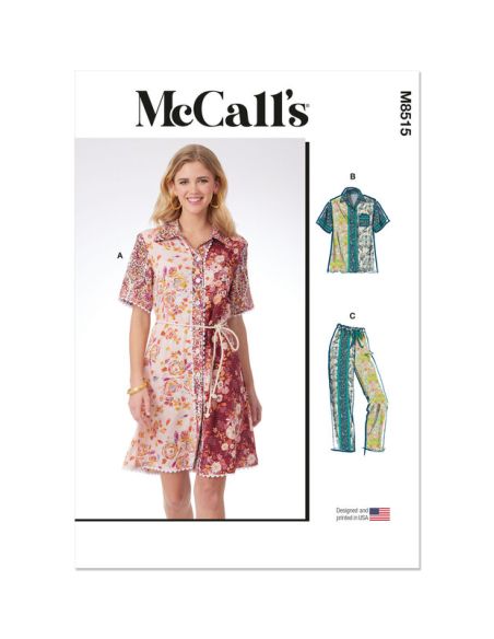 Patron McCall's 8515.Y5 - Robe Chemisier, top et pantalon