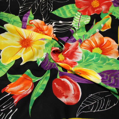 Paréo - Hibiscus fond noir 2