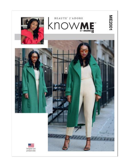 Patron KnowMe 2001.W2 - Manteau oversize et pantalon taille haute