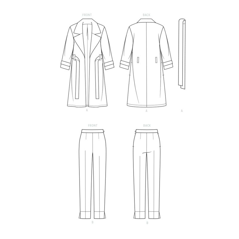 Patron KnowMe 2001.W3 - Manteau oversize et pantalon taille haute