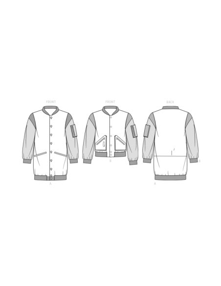 Patron KnowMe 2010.BB - Blouson varsity pour homme