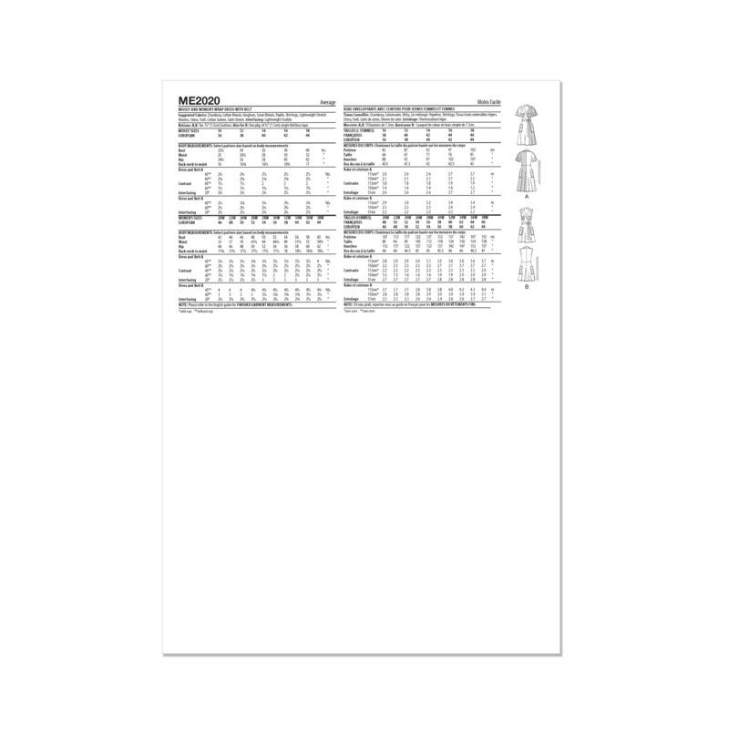 Patron KnowMe 2020.W2 - Robe portefeuille