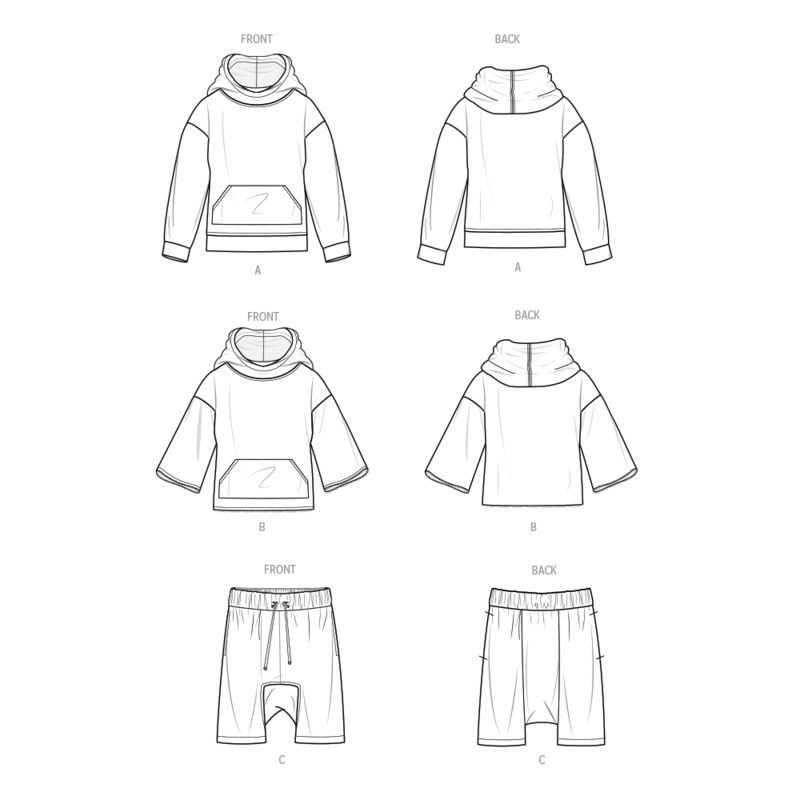 Patron KnowMe 2023.A - Sweat à capuche et short