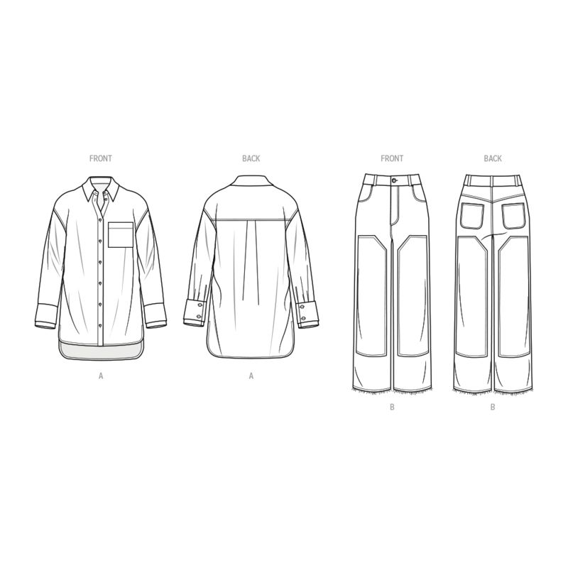Patron KnowMe 2052.Y5 - Chemise et pantalons