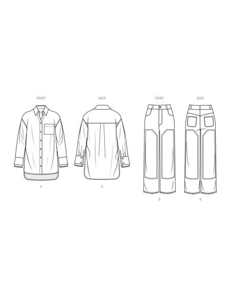 Patron KnowMe 2052.Y5 - Chemise et pantalons