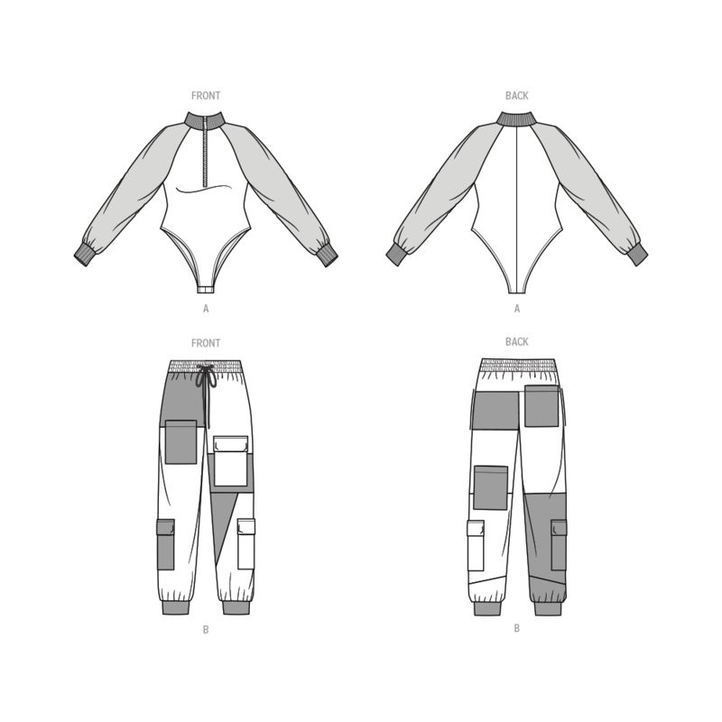 Patron KnowMe 2055.K5 - Bodysuit et pantalons cargo