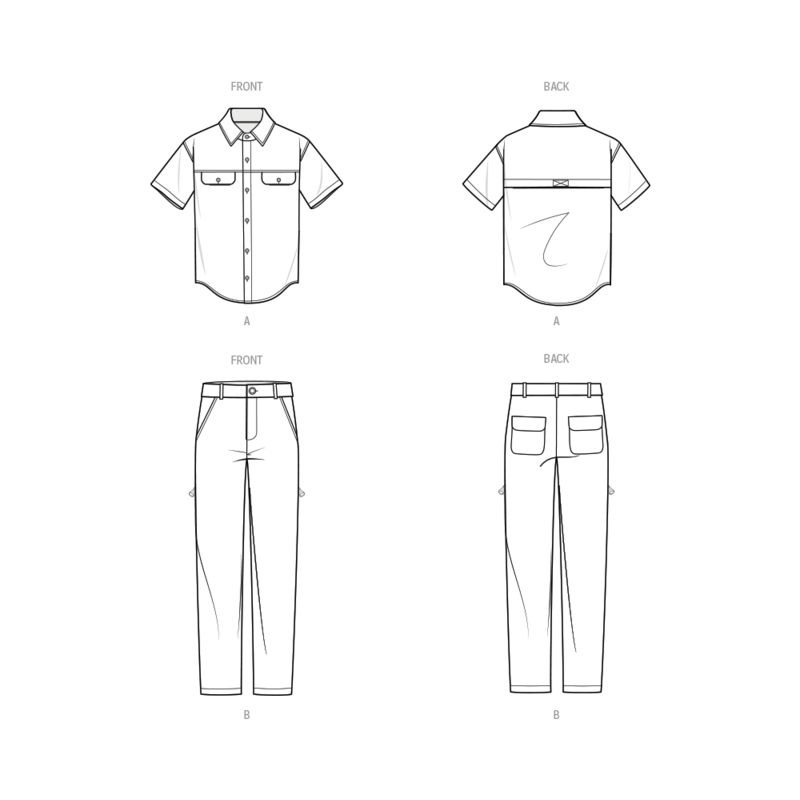 Patron KnowMe 2056.BB - Chemise et pantalons pour homme