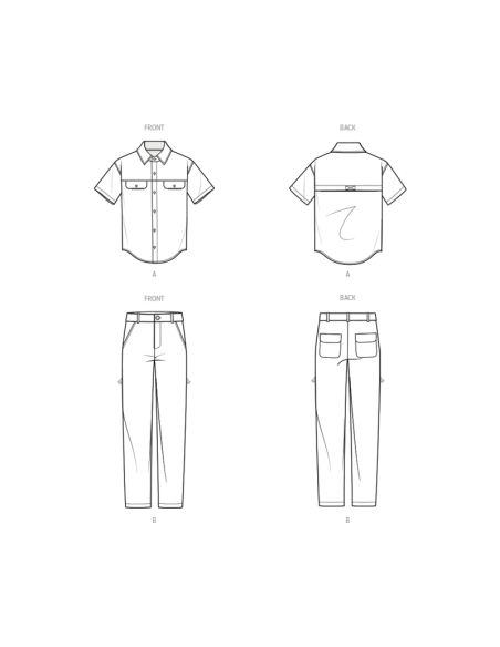 Patron KnowMe 2056.BB - Chemise et pantalons pour homme